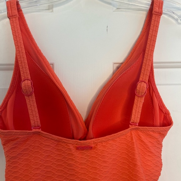 NWT Sea Level Honeycomb Cross Front Multi Fit One Piece 4-6 Tangerine - Picture 8 of 16